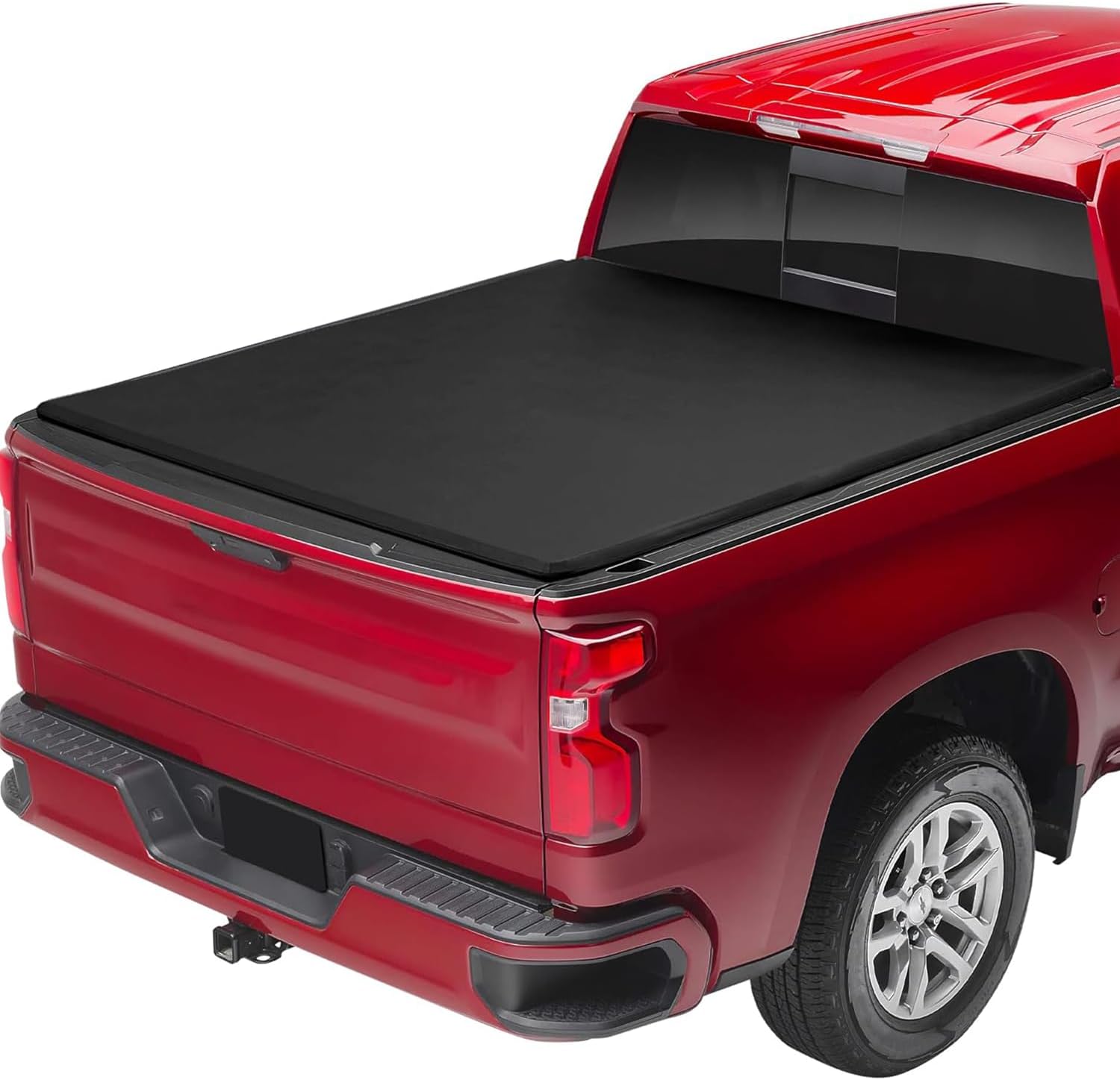 5.8 Ft (69.6 in) Soft Roll-up Truck Bed Tonneau Cover Compatible with 2019-2023 Chevrolet Silverado & GMC Sierra 1500, Water-Proof, Vinyl & Aluminum Truck Bed Cover for Chevy/GMC 1500
