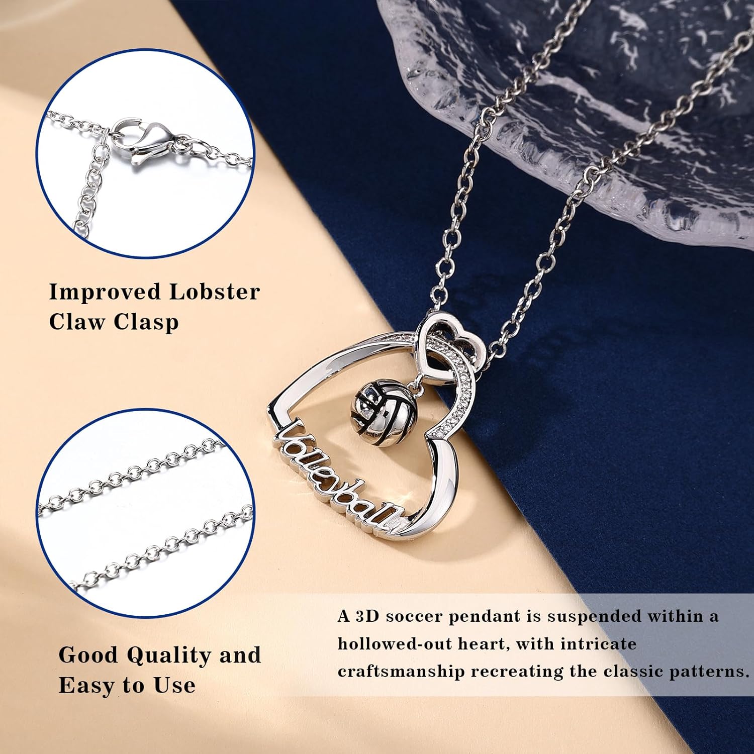 Basketball/Soccer/Softball/Volleyball Necklace for Teen Girls Women, Adjustable Sport Jewelry Accessories Birthday Christmas Gift for Sports Lovers Daughters Mom Sister Wife Friends Grandma - Image 2