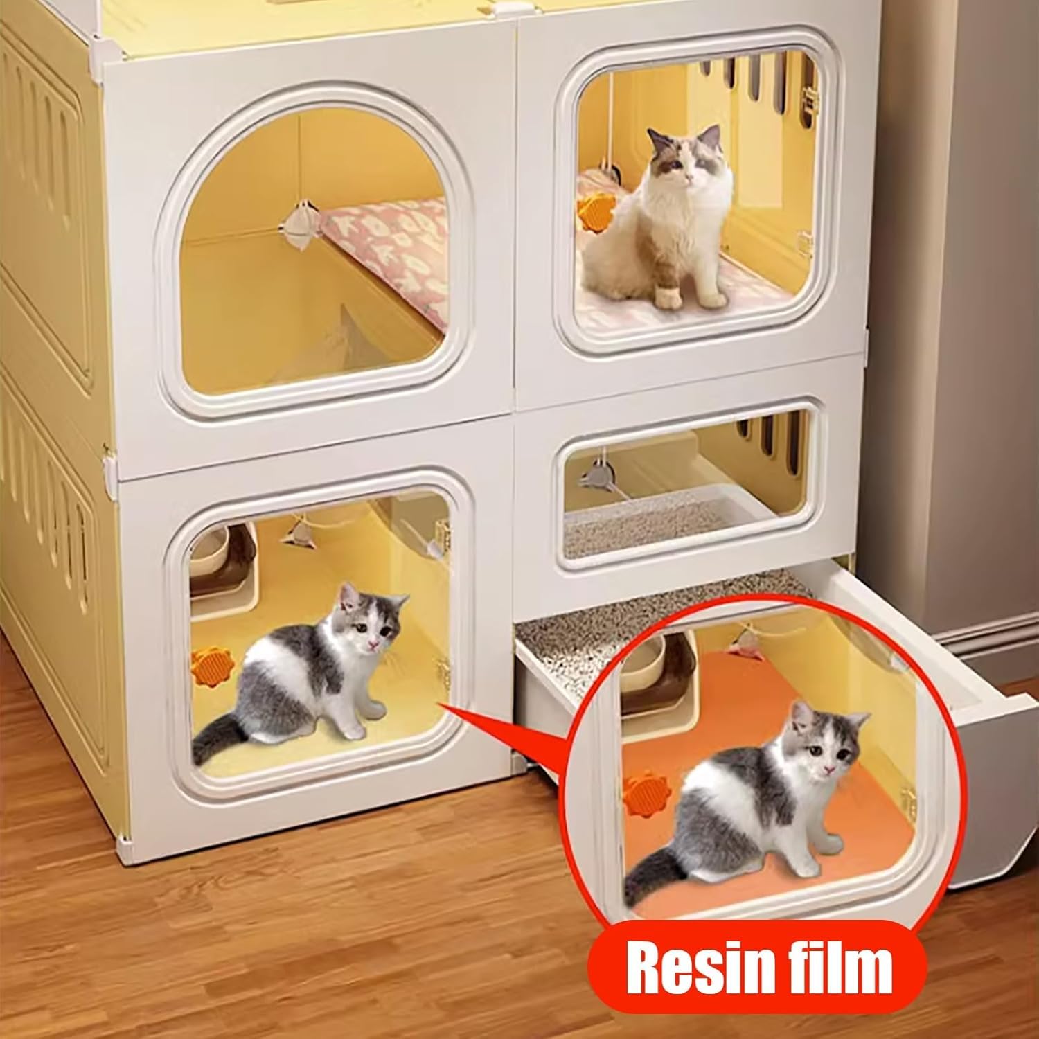 Gabbia for Animali Domestici – Vassoio Estraibile, Interno e Balcone(106 * 46.5 * 81cm)