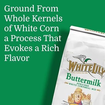 White Lily Self-Rising Buttermilk Corn Meal, 2 lb Bag (Pack of 2)