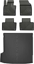 MOTOS Set of rubber floor mats and boot mats suitable for Volvo XC90 II from 2014 7 passengers, 3rd row of seats folded improve your travel comfort with anti-slip mat car 3D all-weather floor mats