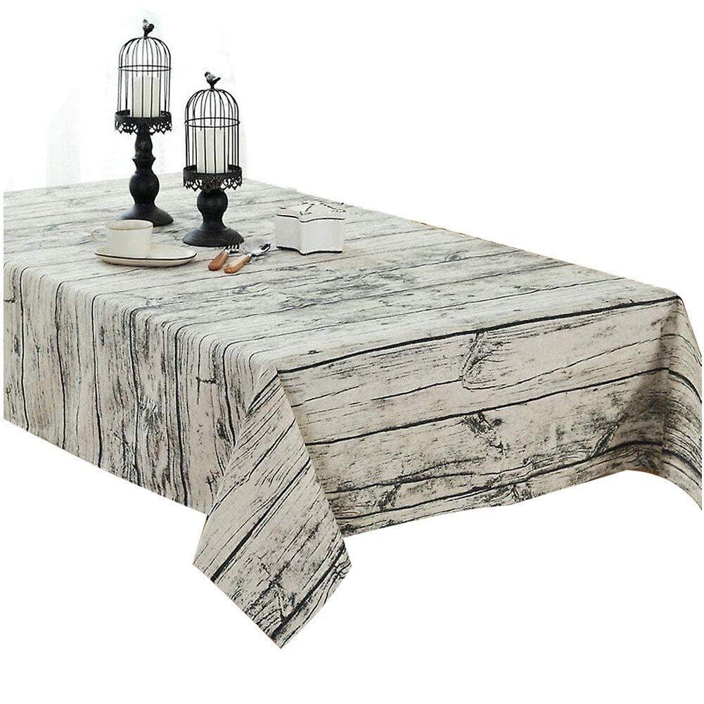 Nappe lavable rectangulaire en lin imperméable anti-taches
