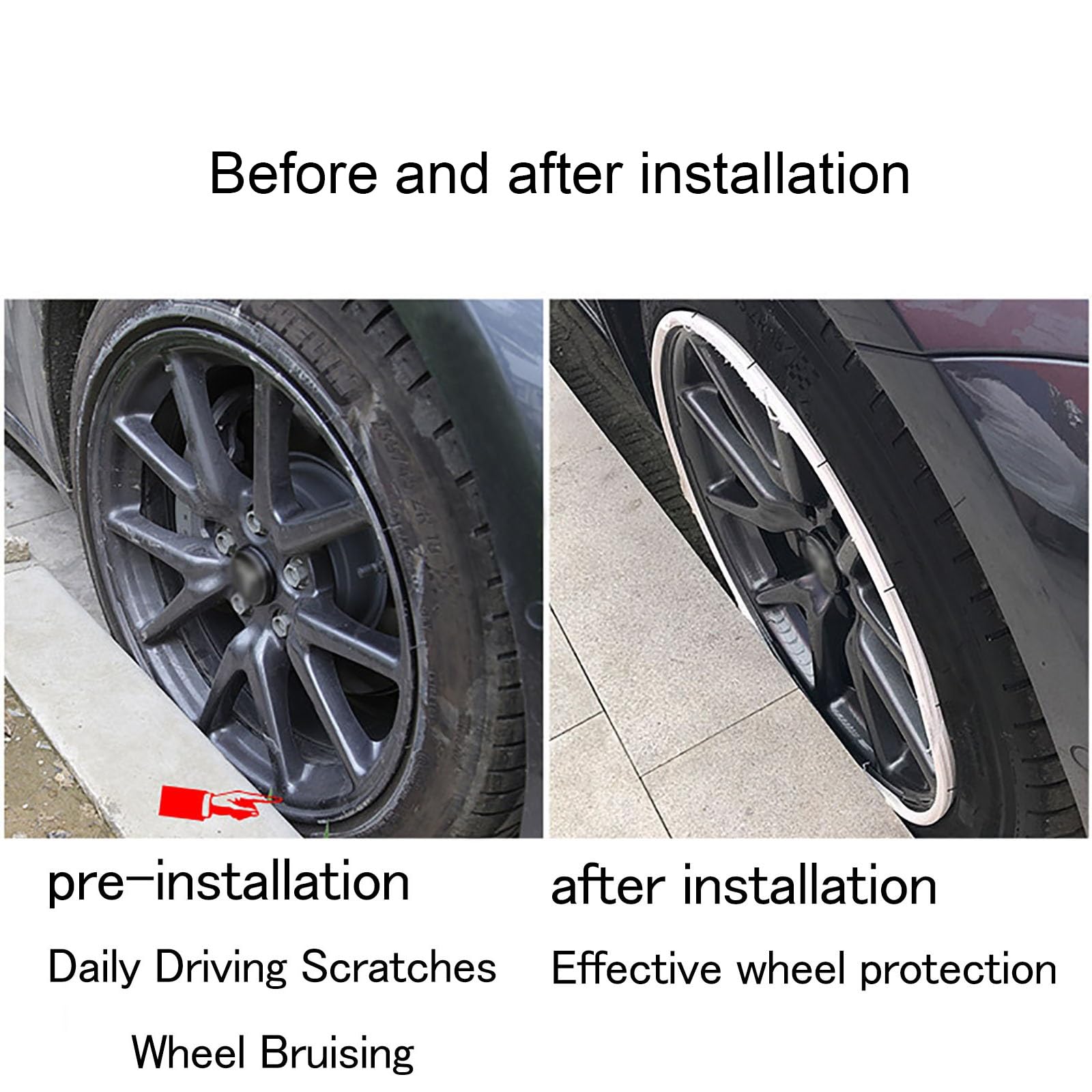 Protector de llanta para Tesla Tesla modelo 3/y, protección de borde de 15 – 20 pulgadas, antiarañazos, antidricción, protección de rueda de alta calidad, prolonga la vida útil de la rueda,