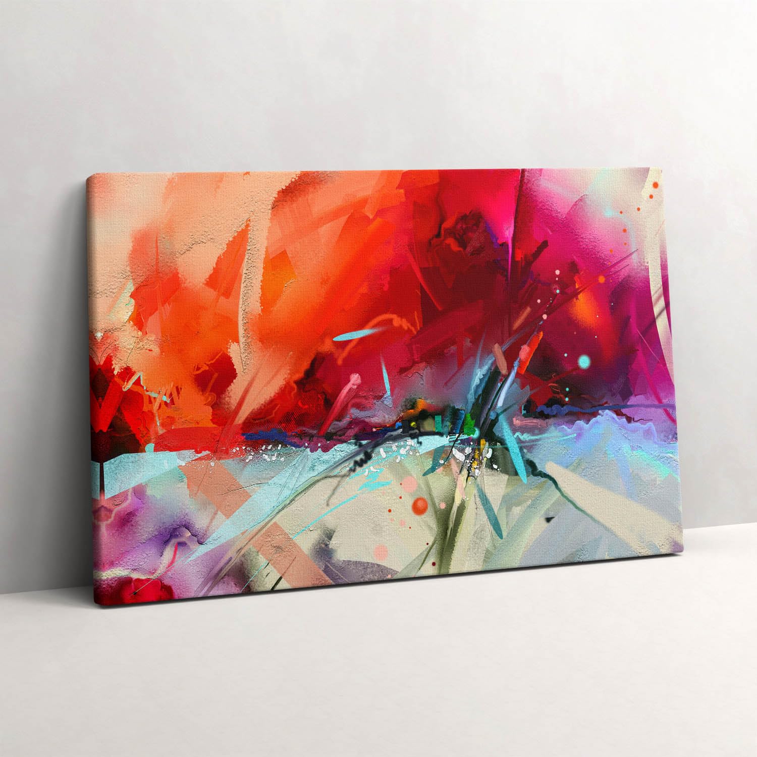 Tableau d'art abstrait Wallfluent imprimé sur toile premium au format 60x40 - 6