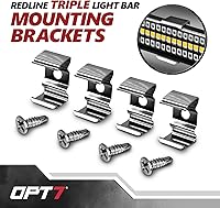 Vista 2 de OPT7 4 piezas de soportes de montaje para la barra de luces LED de triple fila para maletero Redline