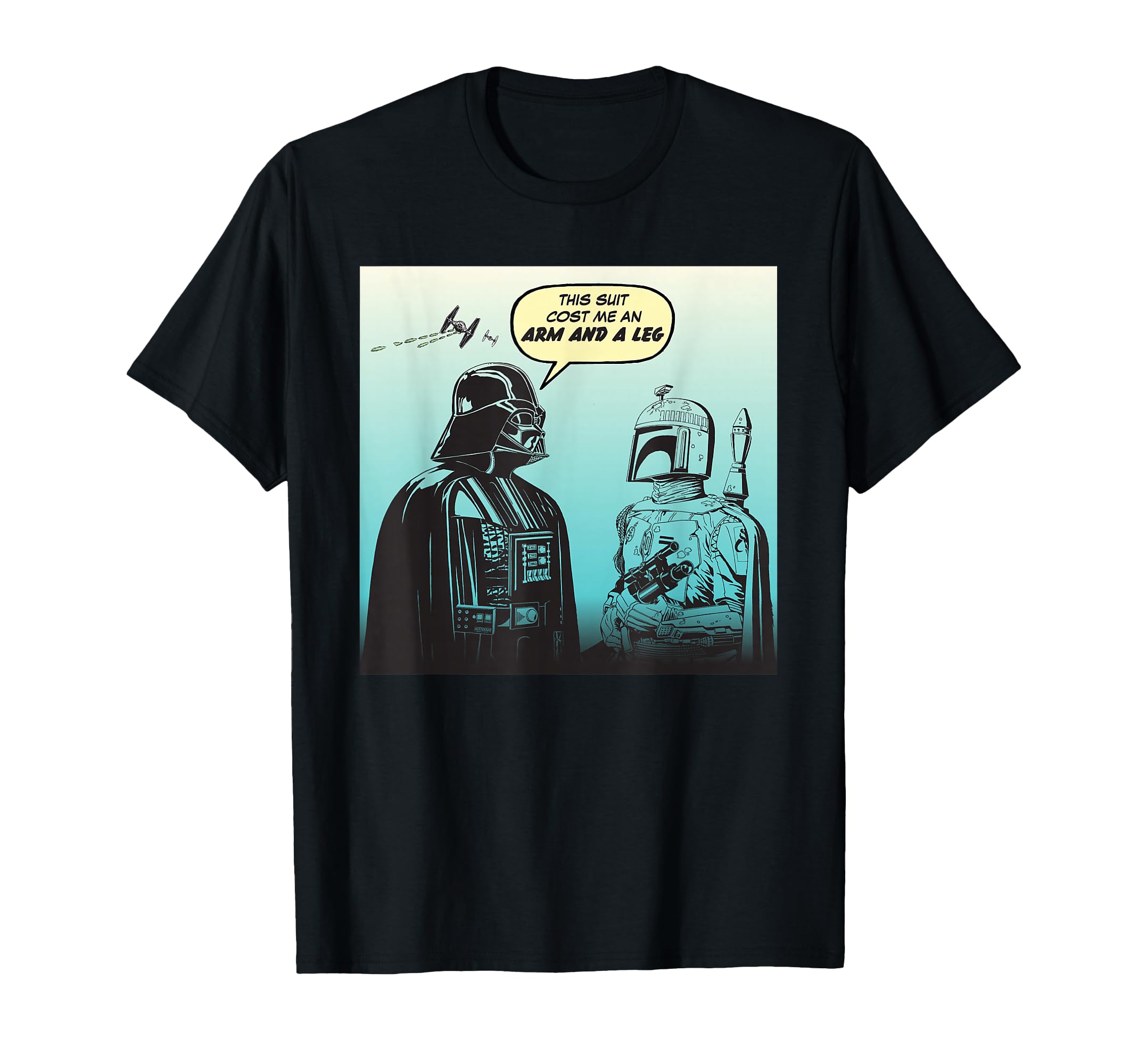 Funny Darth Vader and Boba Fett Comic T-Shirt