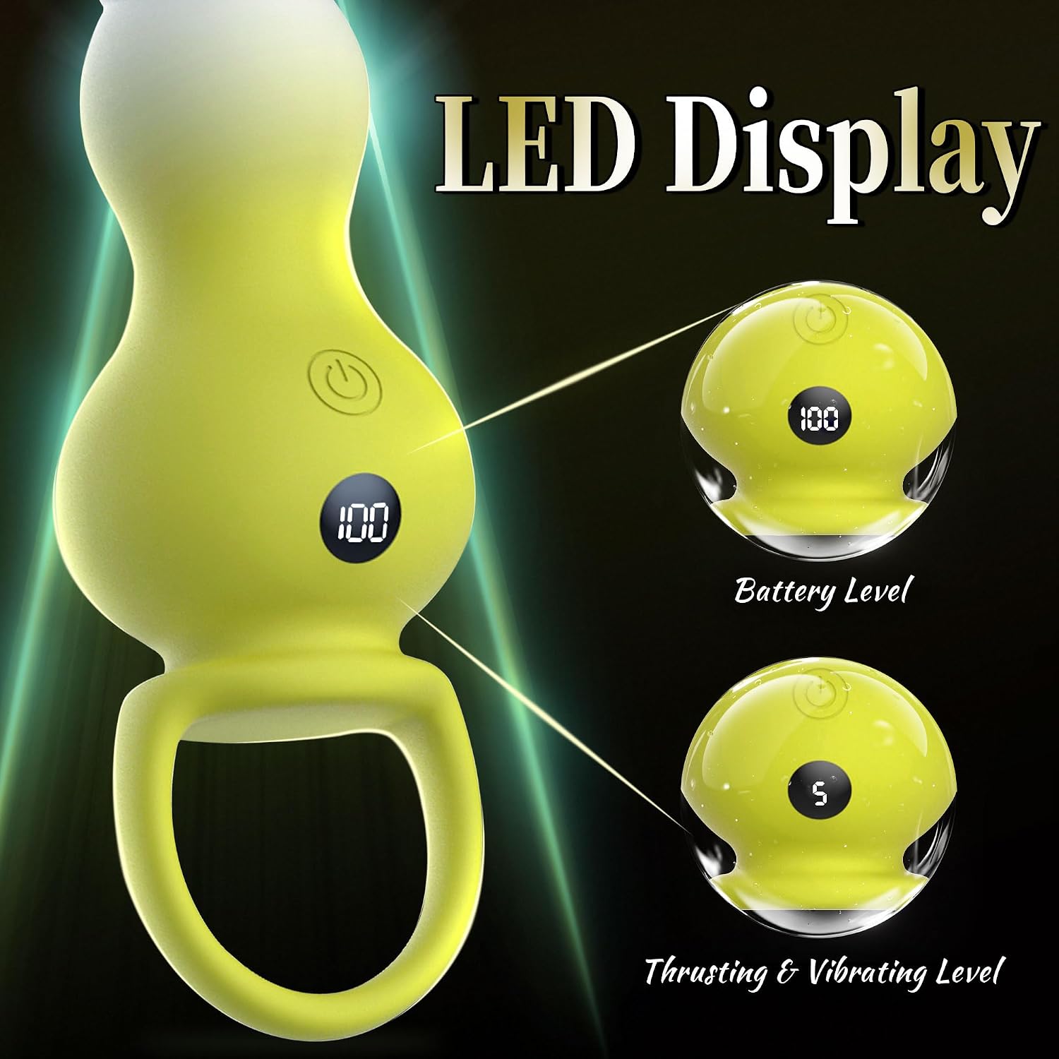 Thrusting Anal Plug Sex Toy for Men, Anal Vibrator Prostate Massager