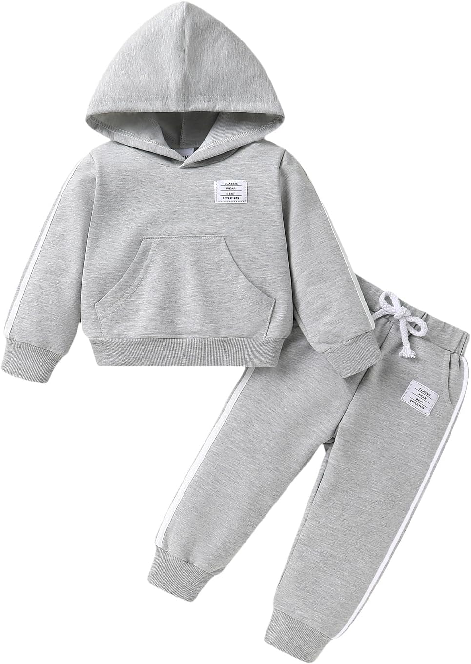 YOUNGER TREE Toddler Baby Clothes Girl Boy Fall Winter Outfits Long Sleeve Hoodie Top and Long Sweatpants Set Sweatsuit