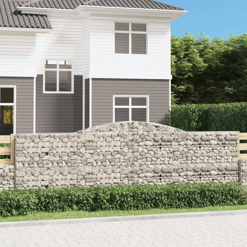 celosias para terraza exteriorenre,rincón Plantas,Cesta gaviones Forma Arco Hierro galvanizado 400x50x120/140 cmIdeal para Jardines, Salones Donde se necesite
