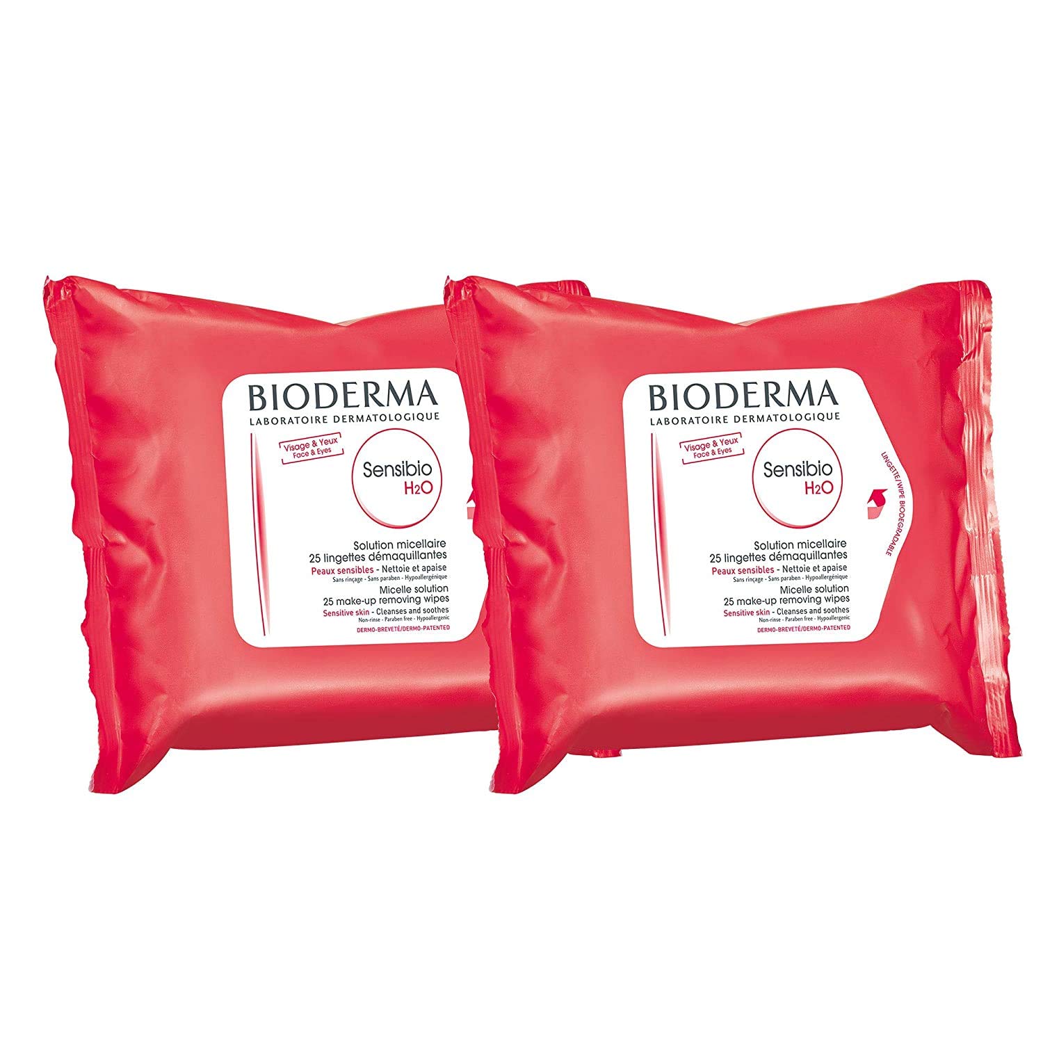 Bioderma Sensibio H2O Duo Biodegradables Wipes Cleansing and Make
