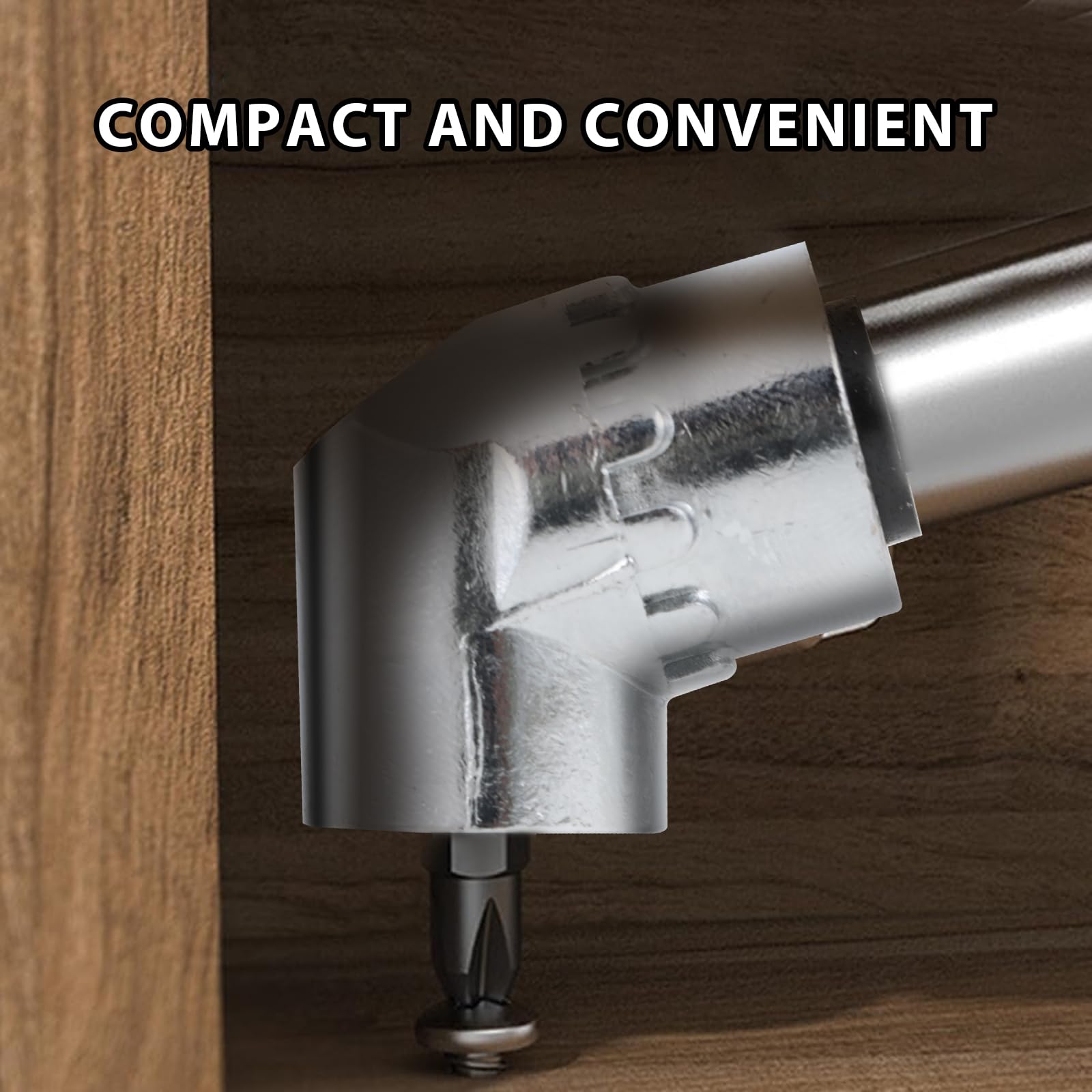Adattatore per Trapano ad Angolo Retto 105° Avvitatore Angolare, Trapano Angolare 1/4" con Punta Magnetica perfetto per spazi ristretti e lavori di precisione design compatto per garage e officina