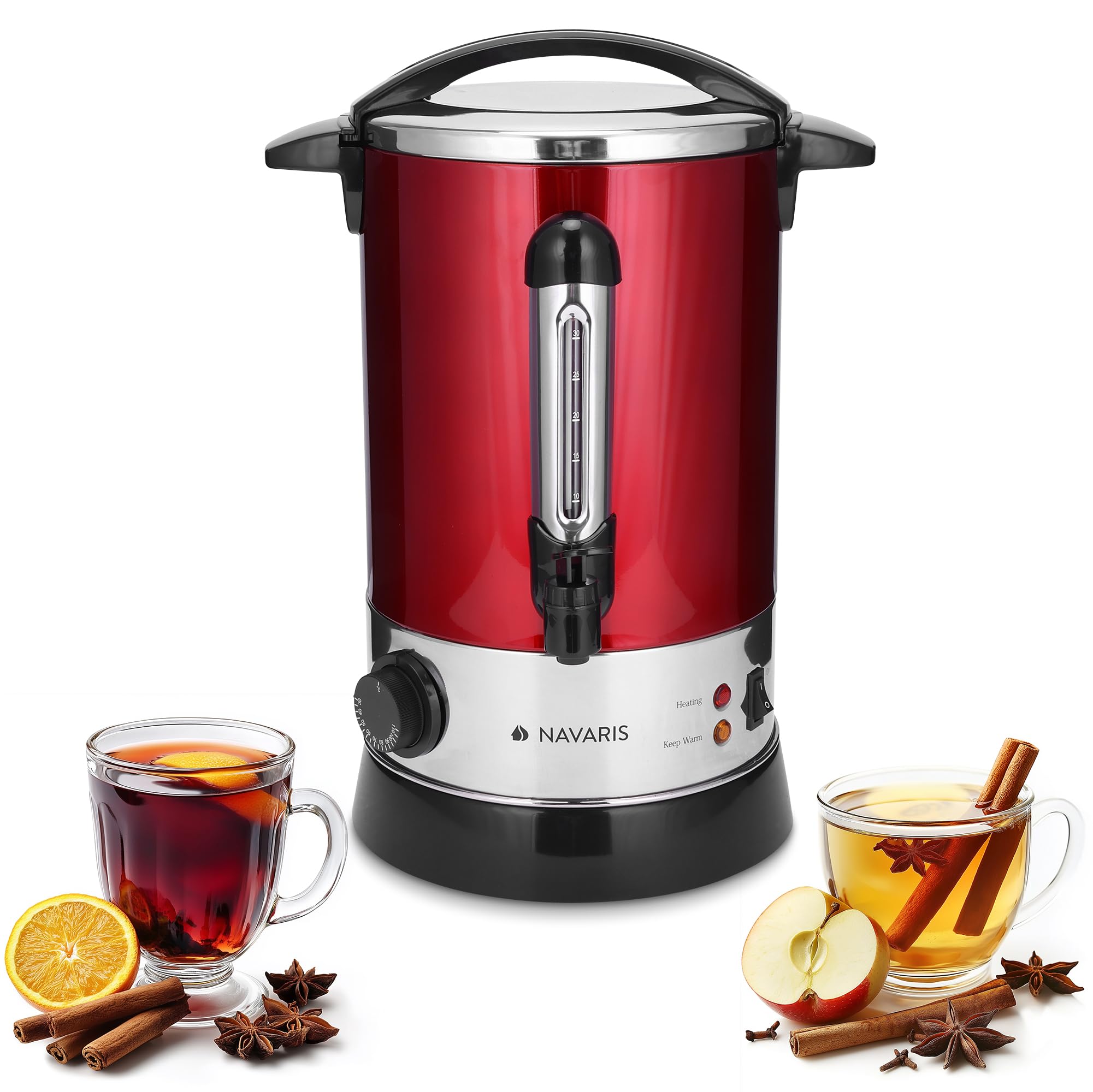Distributeur Isotherme Chaud et Froid avec Robinet, 8L/10L/12L, Fontaine Isotherme Distributeurs d'eau Chaude Thermos Thé Bureau pour vin Chaud Thé Café Soupe au Lait, Acier Inoxydable