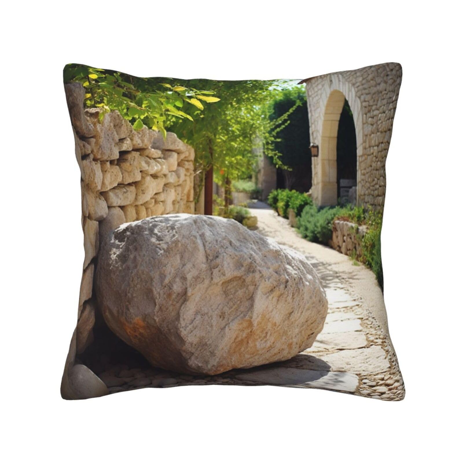 FodPand Landscape Stone Throw Pillow Covers 16"X16" Super Soft Cozy Pillows Case Morden Decorative Cushion Cover for Sofa Couch Bed Home Decor