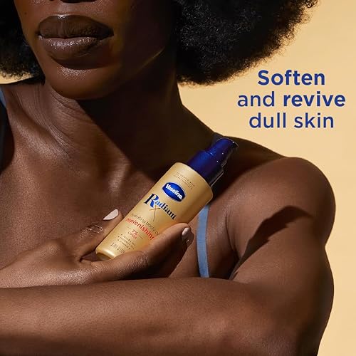 Miniatura 7 de Vaseline Radiant X Deep Nourishment Crema corporal 100% pura manteca de karité, aceite de coco, vitamina C y péptidos de 10 onzas y aceite corporal