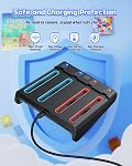 [Switch 1/2 Compatible] FASTSNAIL 8-in-1 Charging Dock for Nintendo Switch 2/Switch 1/OLED for Joy-Con 2, Dual-Direction Magnetic Fast Controller Charger Station Stand for Joycon 2/1 (Black)