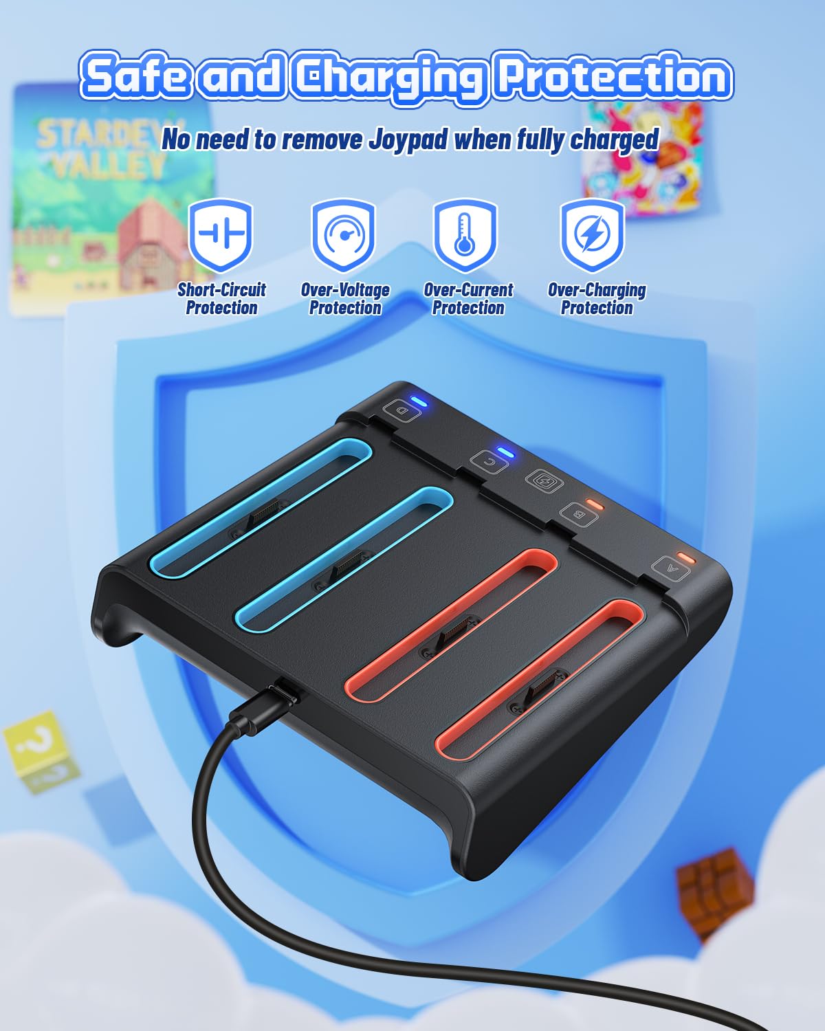 Amazon.co.jp: FASTSNAIL Switch コントローラー充電器 Nintendo
