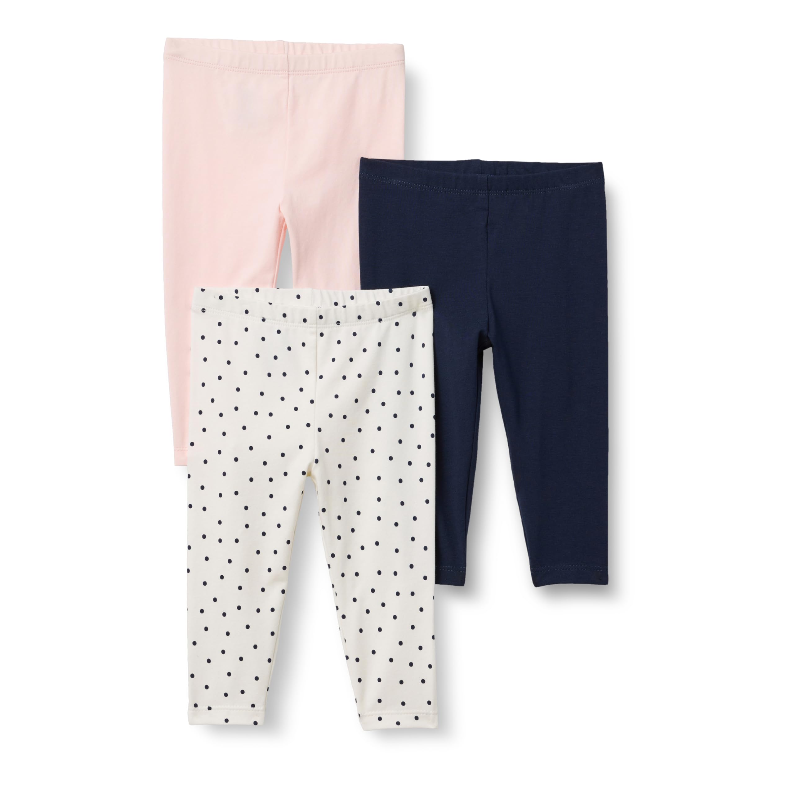 Amazon Essentials Unisex Toddlers and Babies' High Rise Cotton Stretch Leggings, Pack of 3 U.S. Cotton Trust Protocol U.S. Cotton Trust Protocol