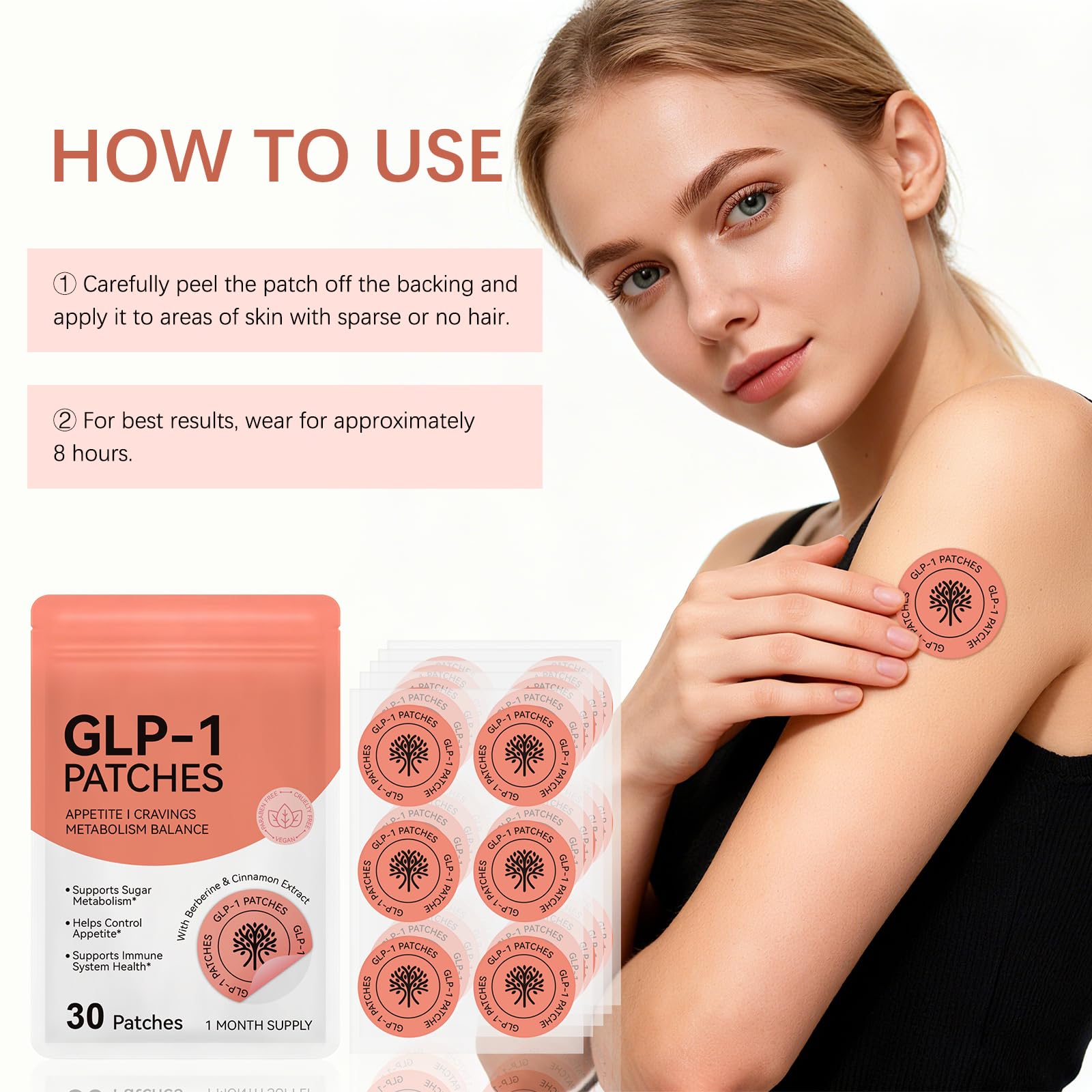 GLP-1 Patches 30ct, Natural Metabolism & Appetite Support — view 4
