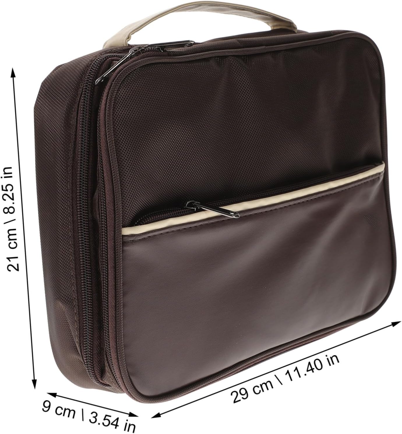 jojofuny Multi-compartment Tech Storage Pouch Cable Organizer Charger Case Travel Accessories Carrying Bag Coffee Color