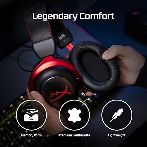 Miniatura 4 de HyperX Cloud II Wireless - Auriculares para juegos para PC PS4PS5 Nintendo Switch batería de larga duración de hasta 30 horas sonido envolvente 71