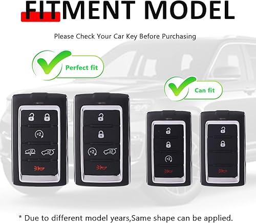 Miniatura 2 de POSAID Funda para llavero para Jeep 2023 2022 2021, Negro -, Negro