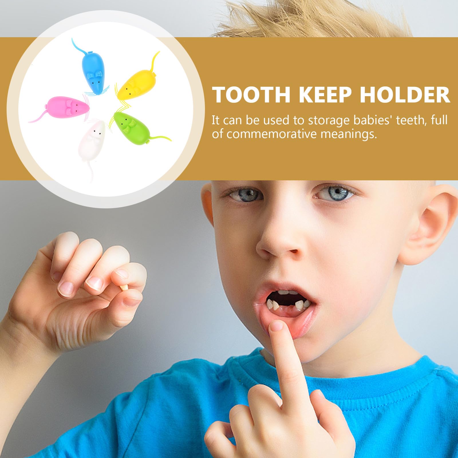 Scatola dei Ricordi per Denti da Latte, Scatolina Porta Dentini in Plastica, 100 Pezzi, Superficie Liscia, per Conservare i Ricordi dei Bambini Stile Casuale