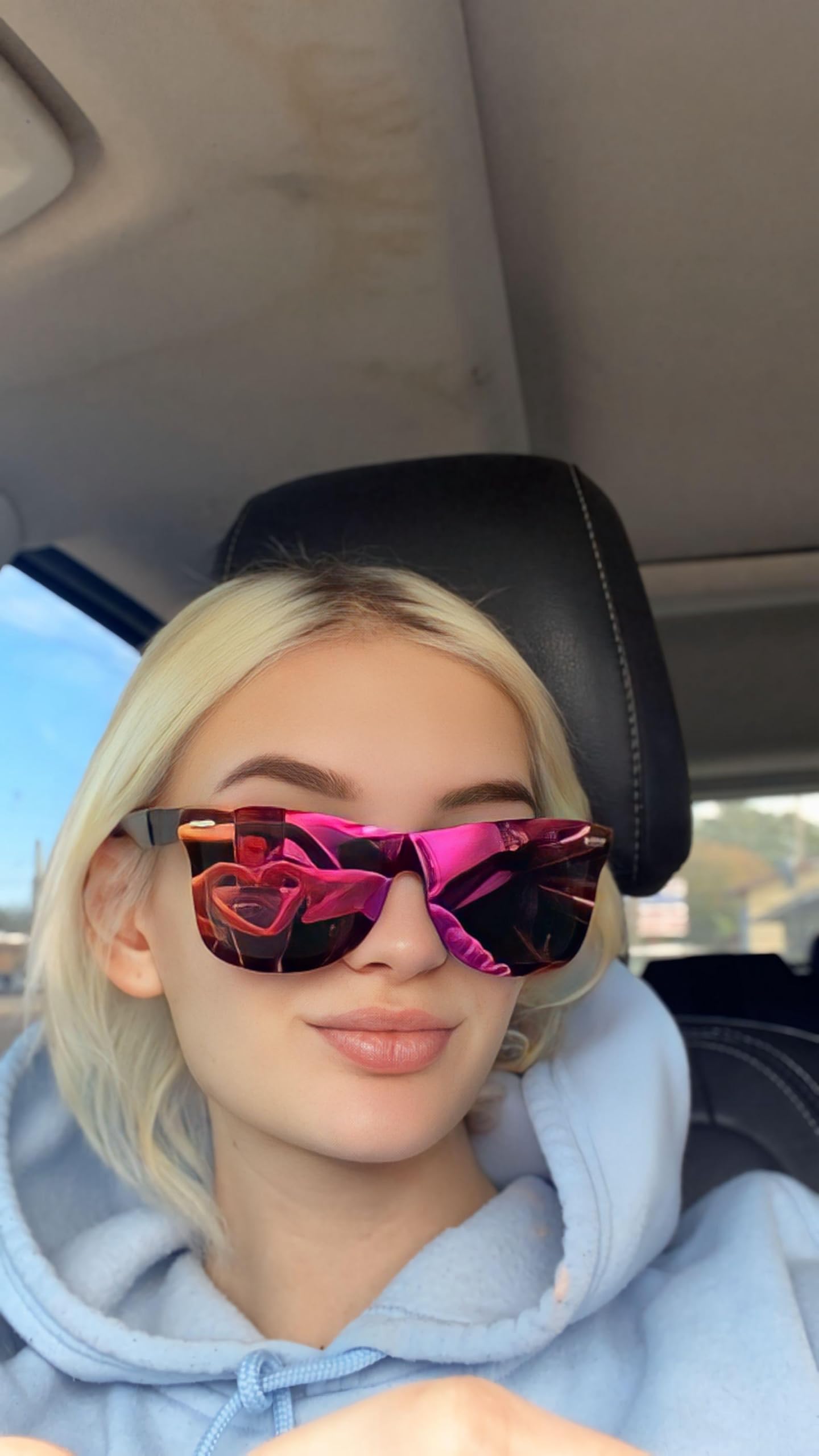 FEISEDY Trendy Rimless Mirrored One Piece Lens Sunglasses Reflective Sun Glasses B4114 - 4