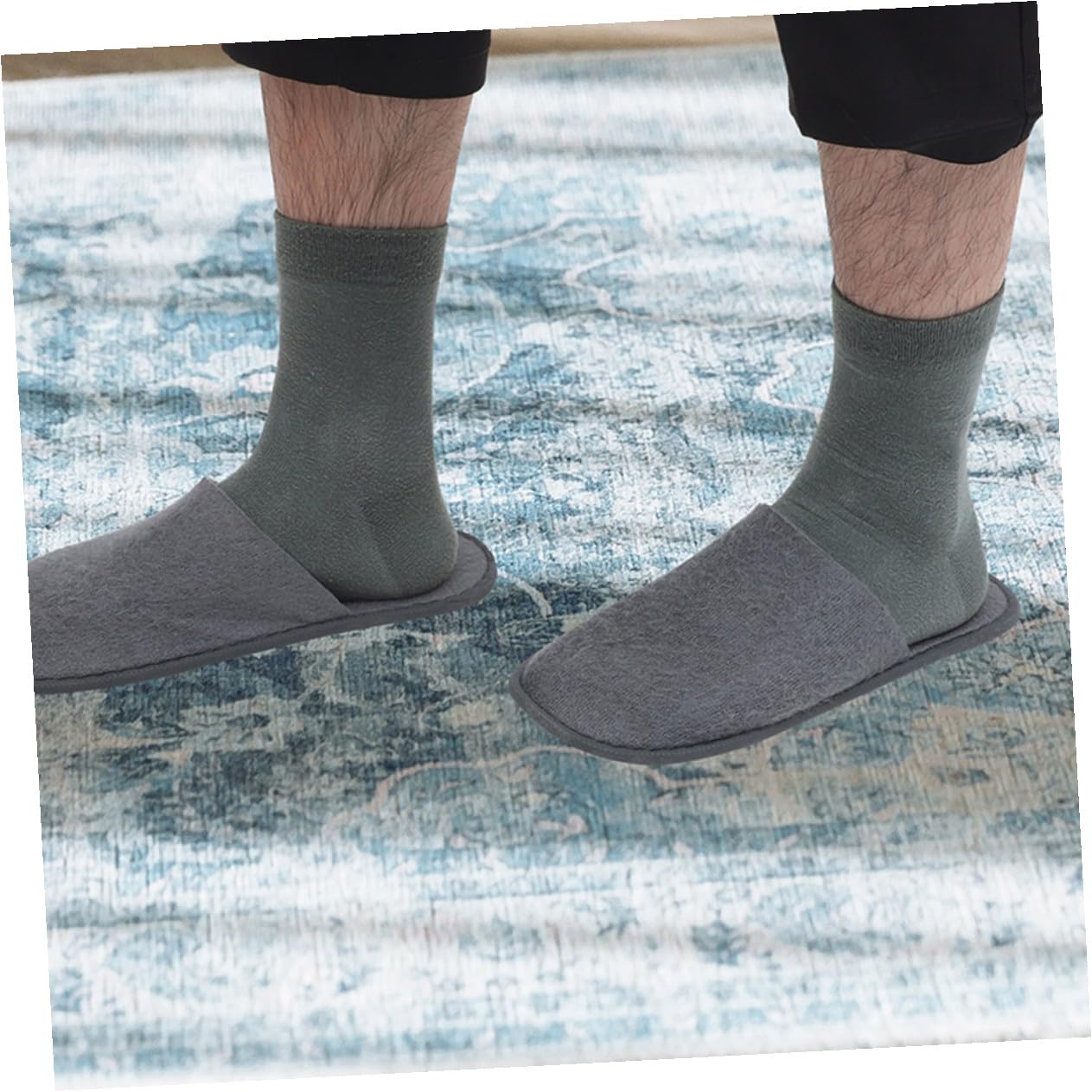 NOLITOY Pantofole da Viaggio Pieghevoli 20 Paia in Pile per Uomo e Donna | Design Monouso Leggero, Adatte per Spa, Formato Portatile per Uso in Hotel e Durante gli Spostamenti