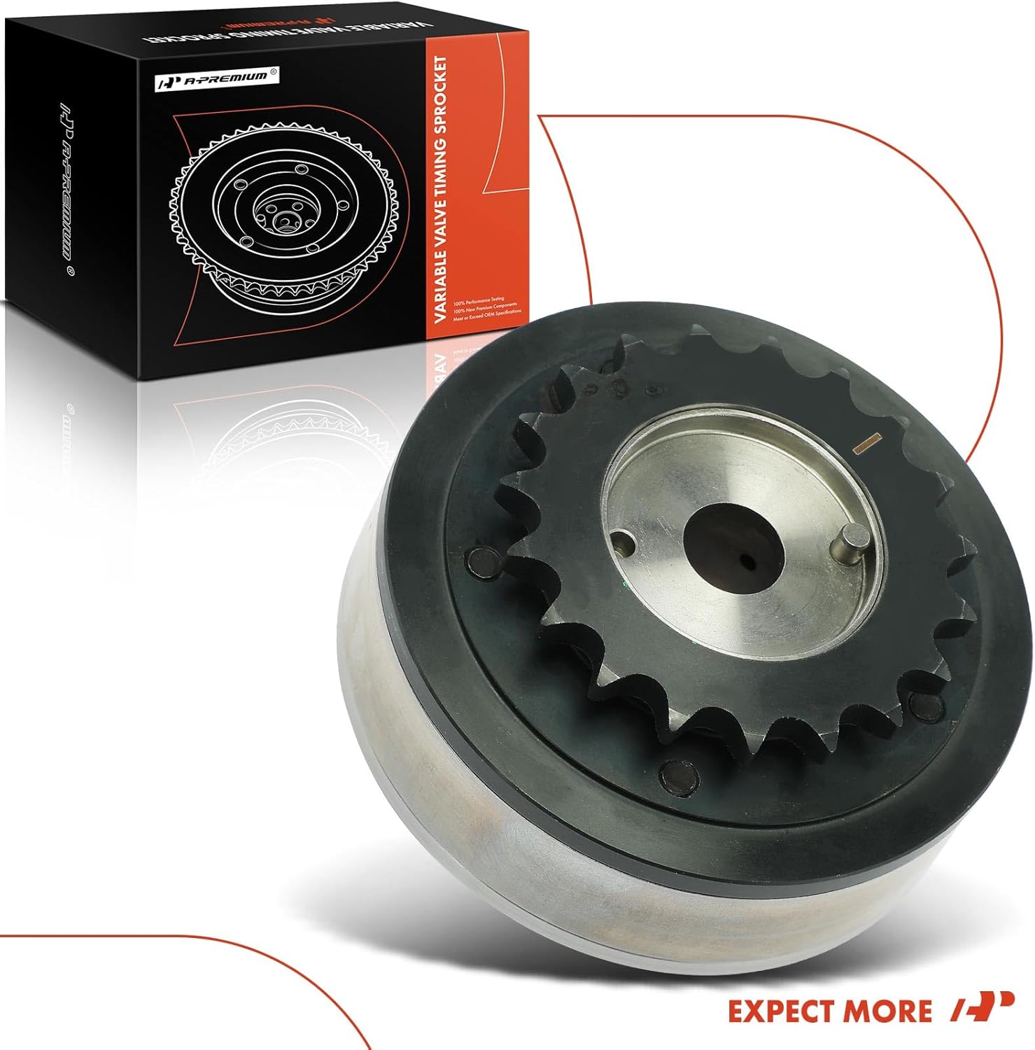 A-Premium Intake Camshaft Phaser Adjuster Actuator Compatible with Audi A3 2005-2008, A4 2005-2008, TT 2007-2010, TT Quattro & Volkswagen Jetta, Eos, GTI, Passat, Replace# 06F109088, 06F109088J