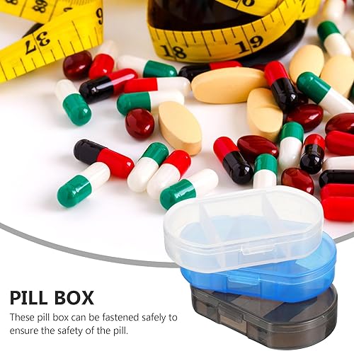 Miniatura 2 de Healvian Caja organizadora de píldoras semanal portátil de 7 piezas, soporte compacto para medicamentos de viaje, organizador de píldoras de 3