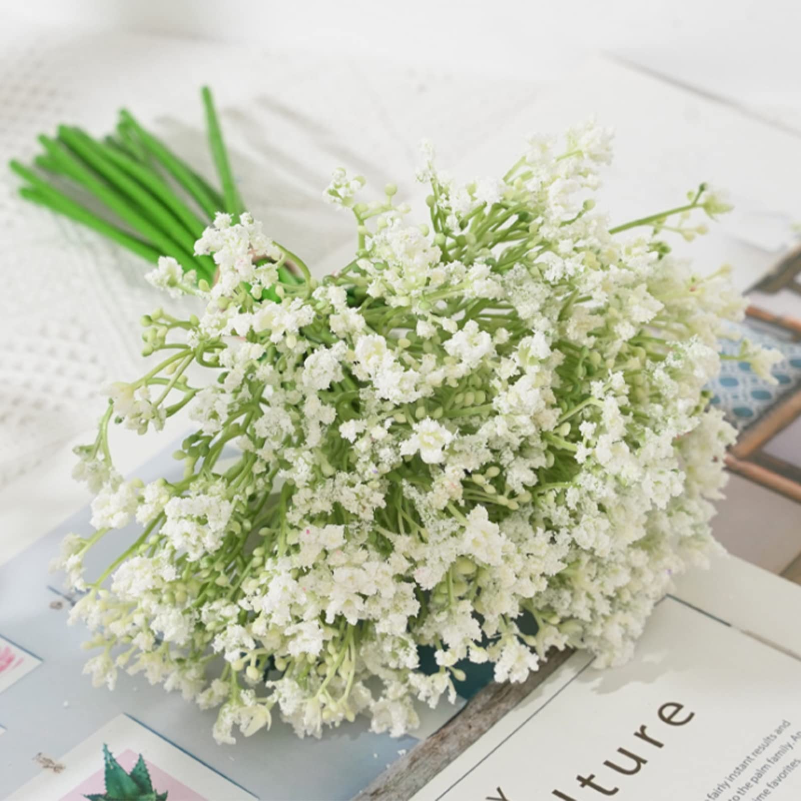 Centre De Table De Mariage En Tissu 5D, Boule Gypsophile, Rose Blanche, Arc De Fête, Arrangement Floral, Accessoires D'événements