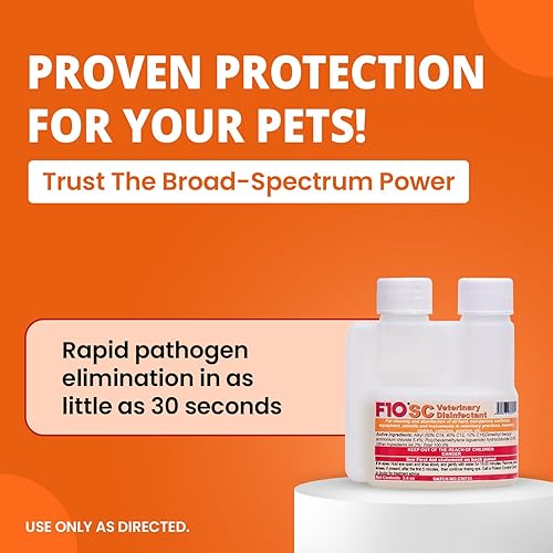 Miniatura 5 de F10 SC - Desinfectante y limpiador veterinario concentrado para perreras, caja de arena, jaulas, terrarios, hábitats, prácticas veterinarias - 3.4