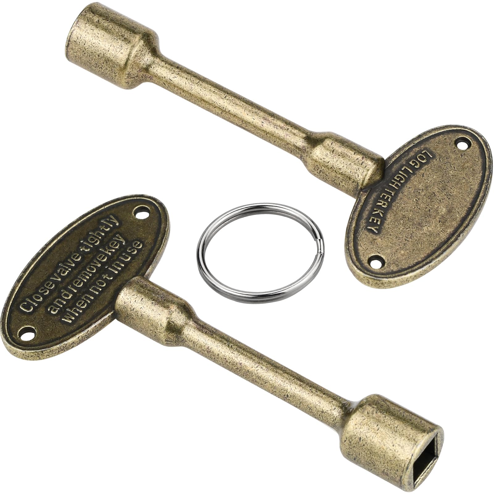 Gas Fireplace Keys, 3 Universal Fireplace Keys Bronze