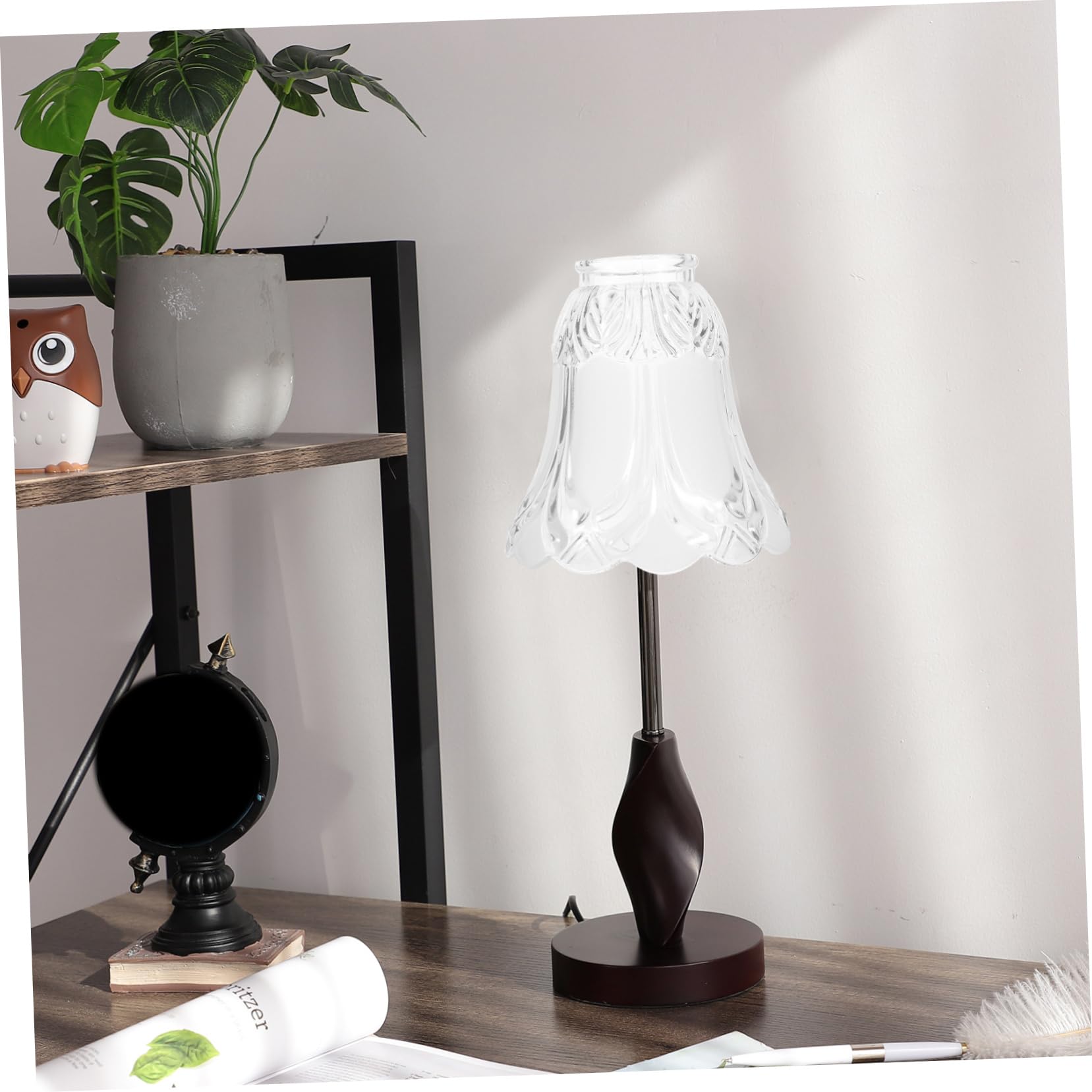 iplusmile Paralumi Leggeri e Decorativi in Vetro di Ricambio a Forma di Campana 4 Pezzi per Lampadari e Lampade da Parete per Arredamento Casa