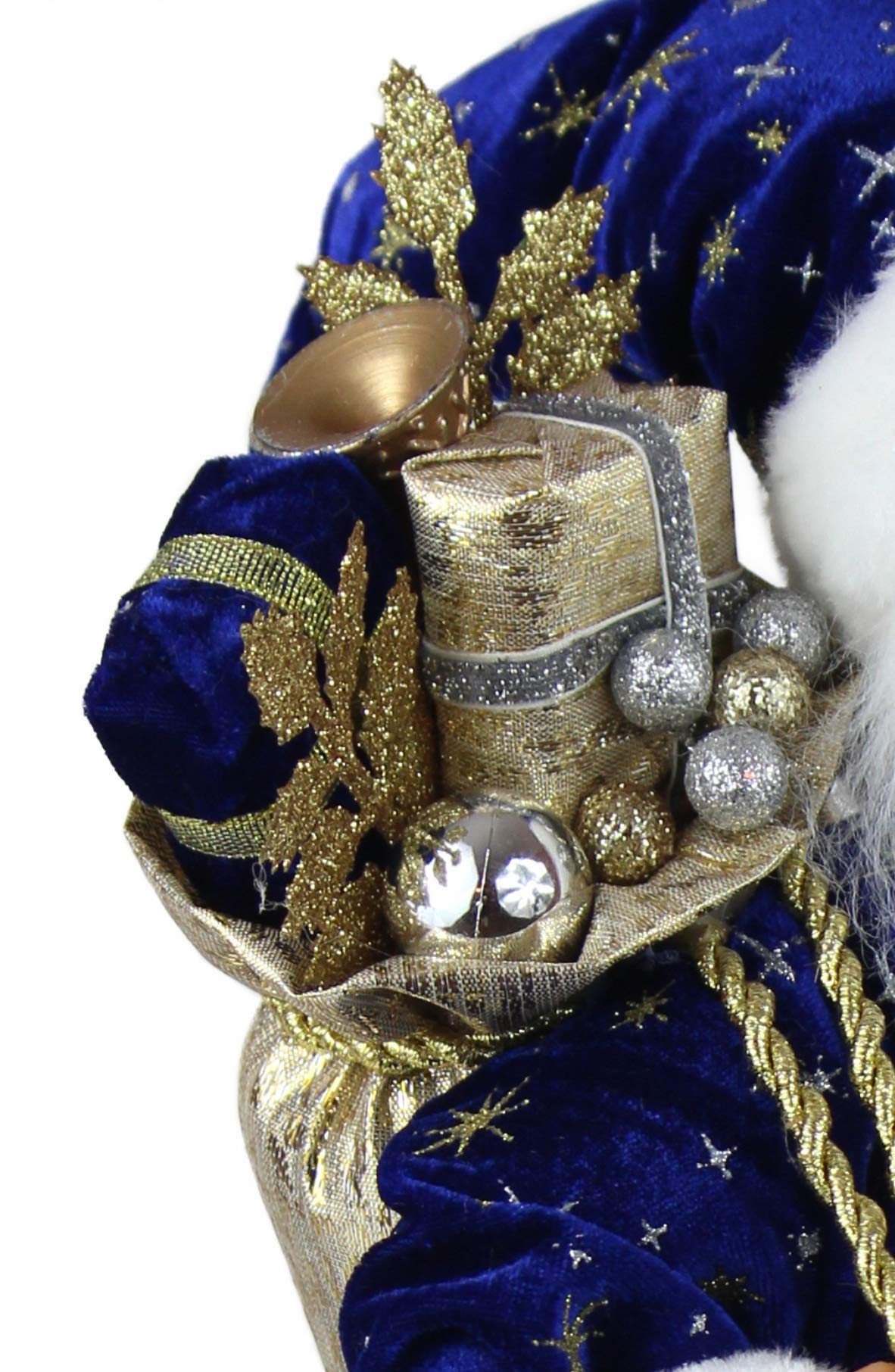 Windy Hill Collection 169480 Weihnachtsmann-Figur, stehend, Blau und Gold, 40,6 cm