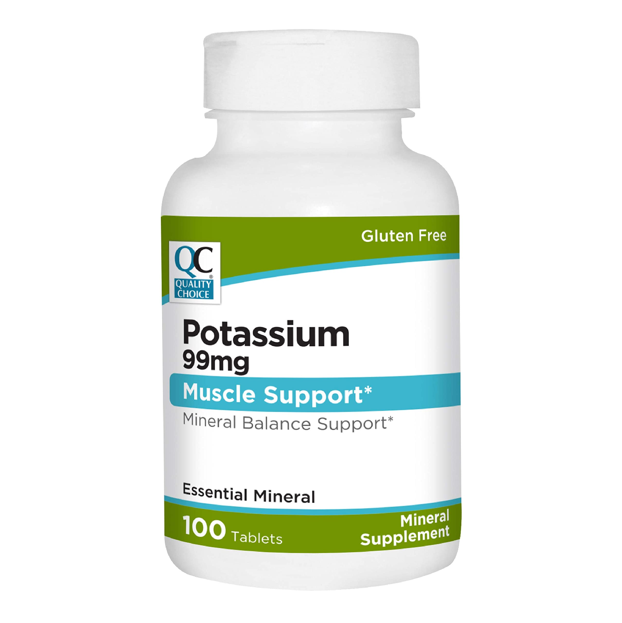 Quality Choice Potassium 99 mg Tablets 100 Count Mineral Supplement