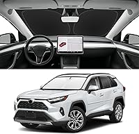 Vista 8 de Parasol de parabrisas de ajuste personalizado para Nissan Titan 2017-2024, bloquea los rayos UV y el calor, parasol de ventana delantera, fácil