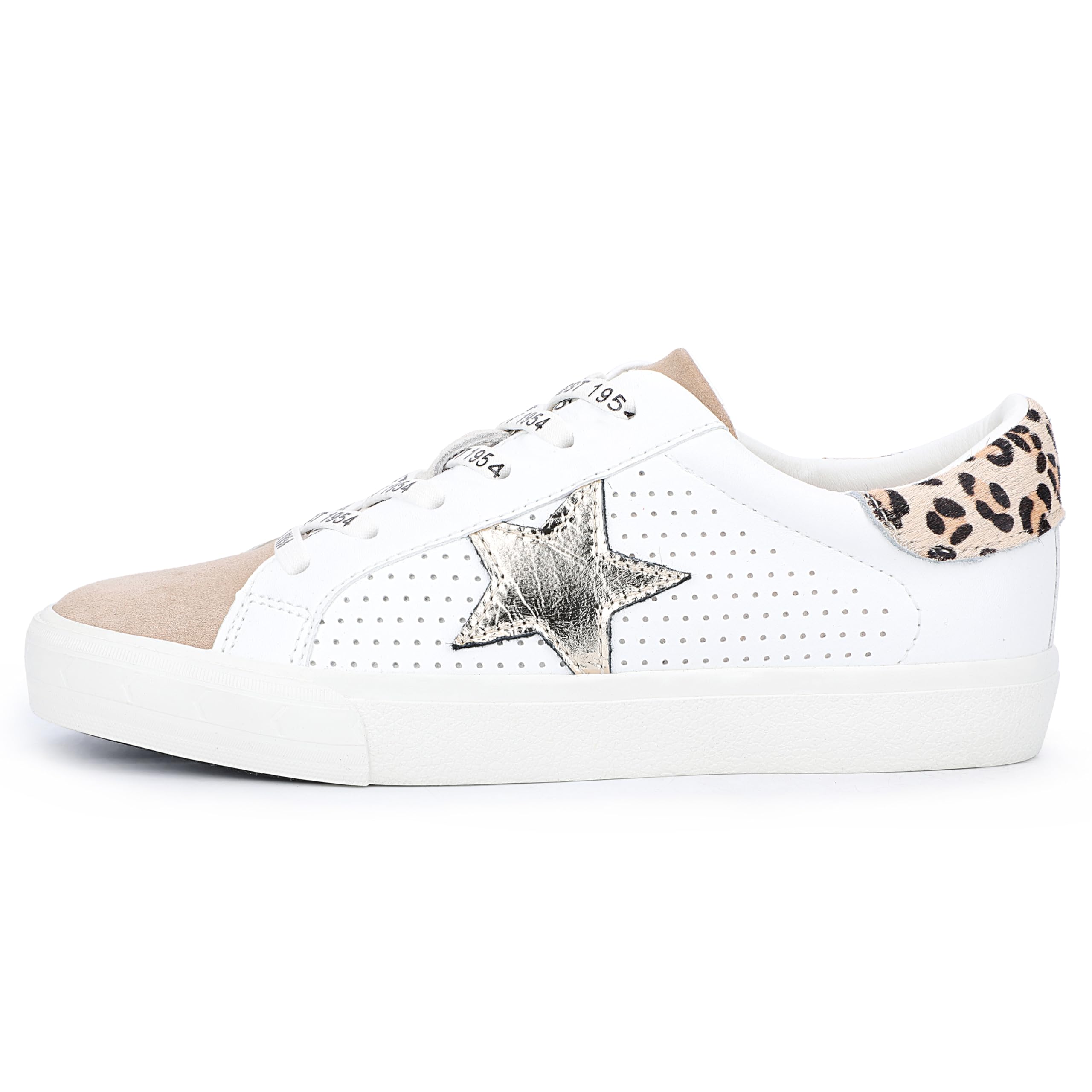 Vintage Havana Grande Women’s Fashion Sneakers White Camel Multi 7.5