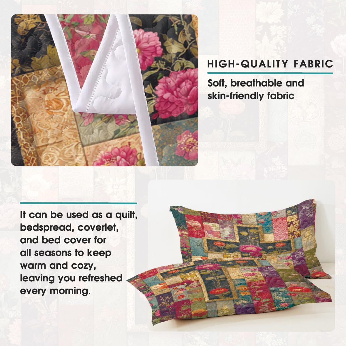 Personalized Faith Cross Premium Quilt – Custom Name Christian Quilt, Religious Comforter Patchwork Blanket with Cross, Scripture Verse, Floral Sunflower Bedding Gift Decor (Faith Cross 02)