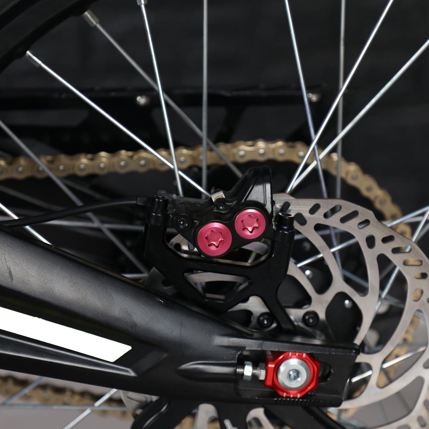 Etrier de Frein de Moto, Etrier Frein Arrière + Tuyau de Frein de 1600mm | pour Vélo Electrique sur Ron Light Bee S/X X160 X260