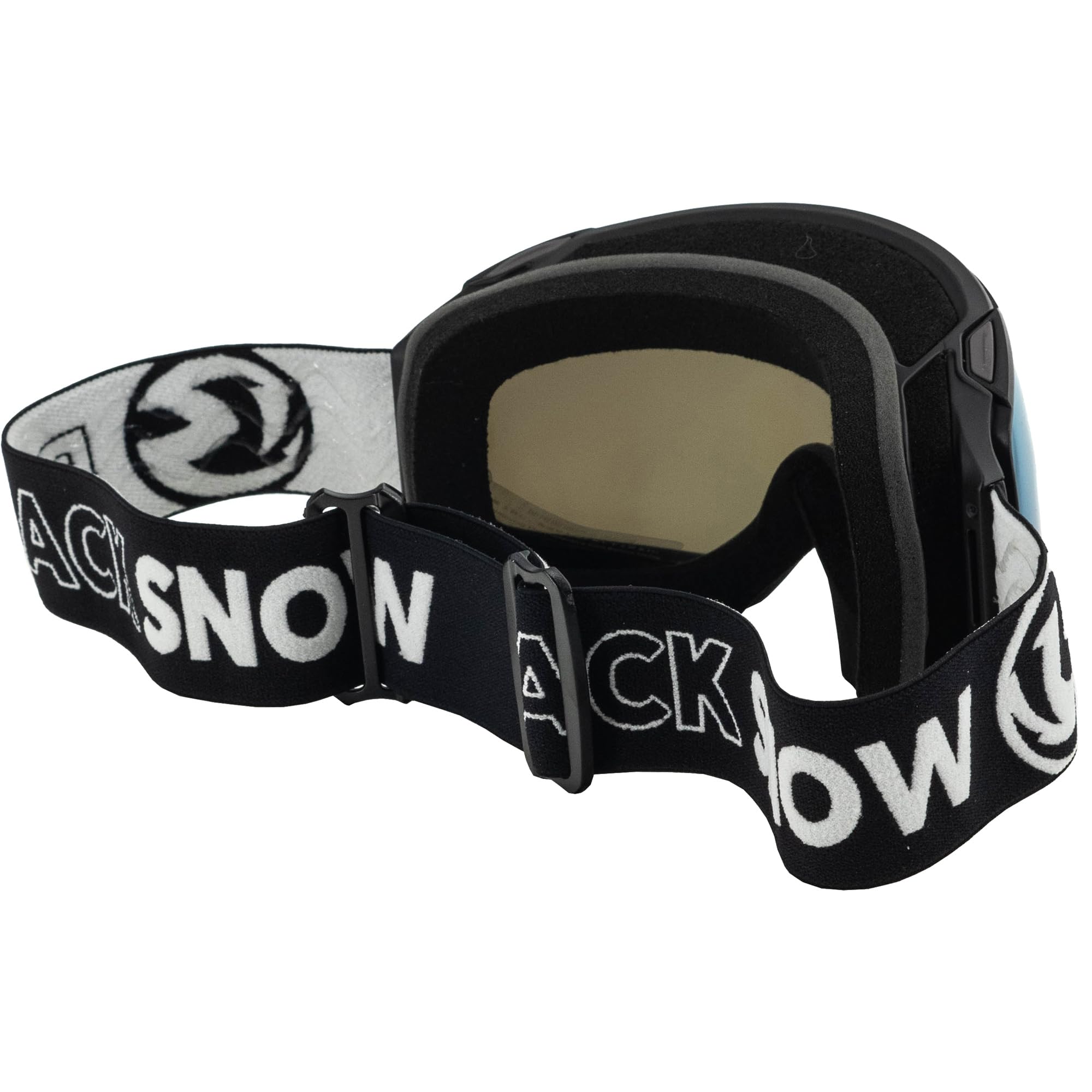 Black Snow Skibrille, Magnetische Wechselgläser, Doppelverglasung, Verspiegelte Scheibe, Schwarz