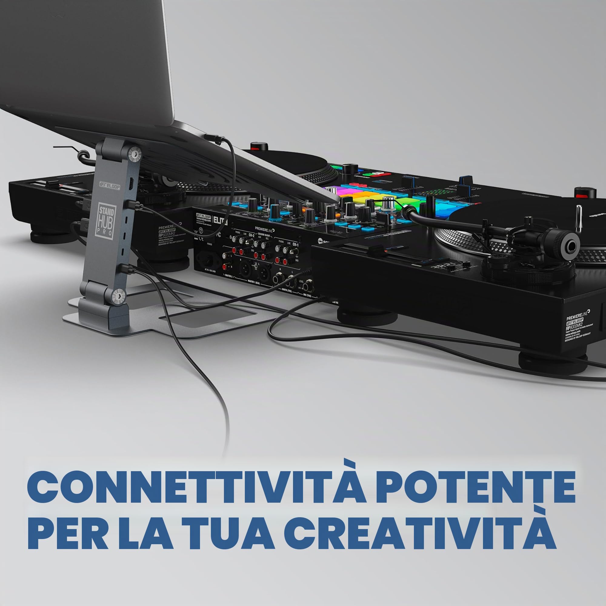 Reloop Stand Hub Pro - Dock multimediale USB-C 10 in 1 con alimentazione