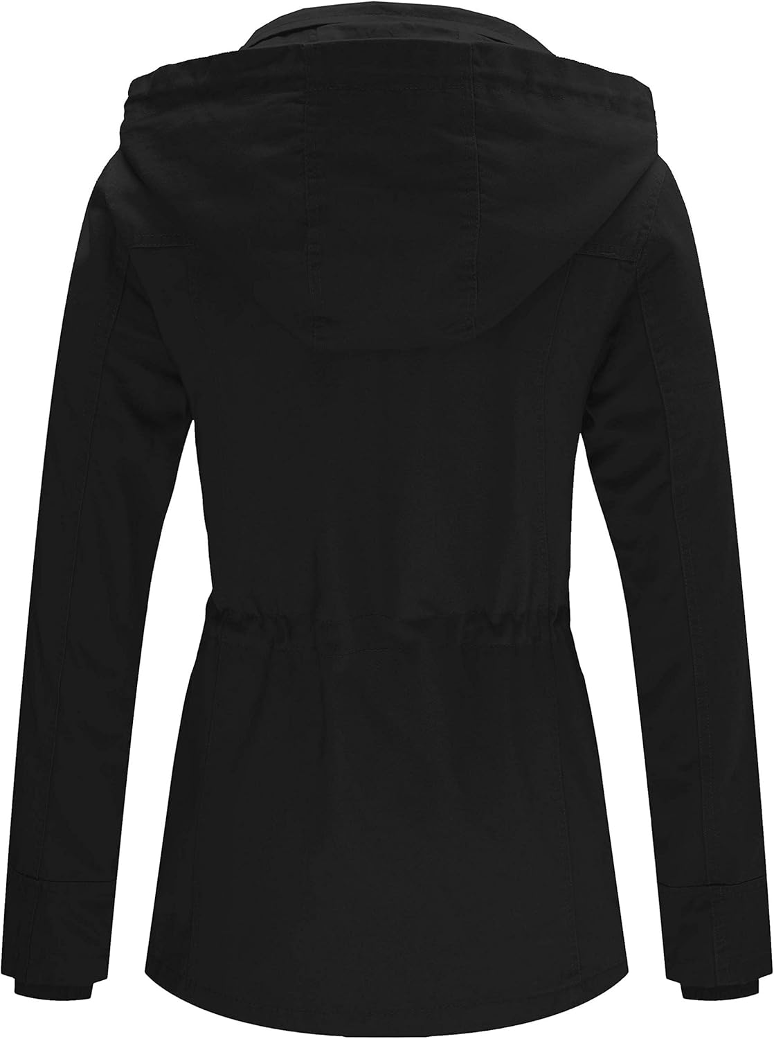 WenVen Women's Cotton Military Jacket Lightweight Casual Anorak Coat with Hood - Image 3