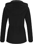WenVen Women's Cotton Military Coat Lightweight Casual Anorak Jacket with Detachable Hood