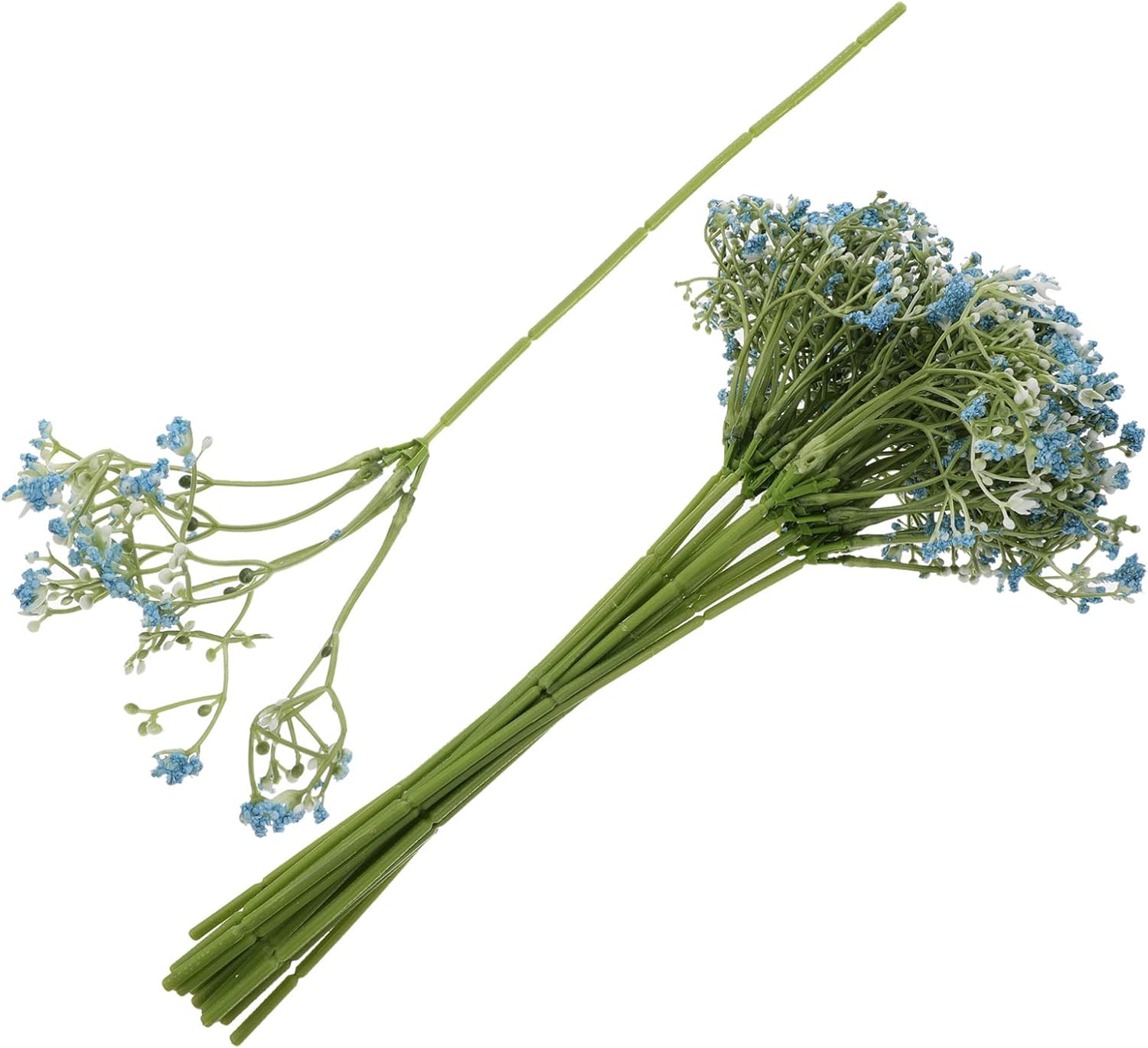 Nuobesty かすみ草 造花 カスミ草 かすみそう ドライフラワー インテリアフラワー 室内装飾 ハンドメイド 花束 青 ウェディングパーティーの装飾 16本