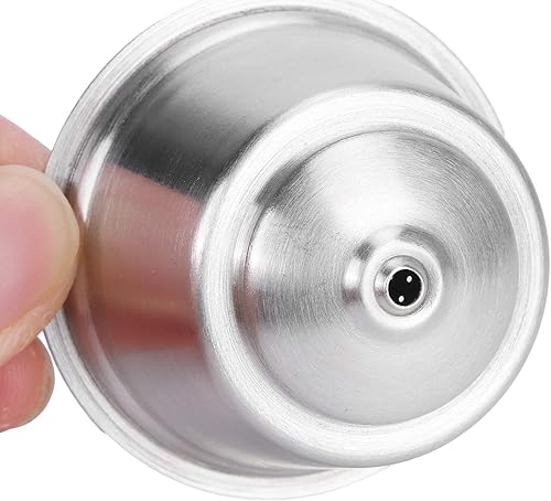 Miniatura 5 de Taza de cápsula de café, de acero inoxidable, reutilizable, recargable, con tapa de silicona, accesorio de café de cocina (azul)