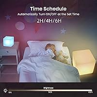 Vista 6 de Loftek - Luces de cubo LED de 10.2 cm, cubo teseracto RGB de 16 colores, lámpara de ambiente LED cósmica con control remoto, lámpara de noche