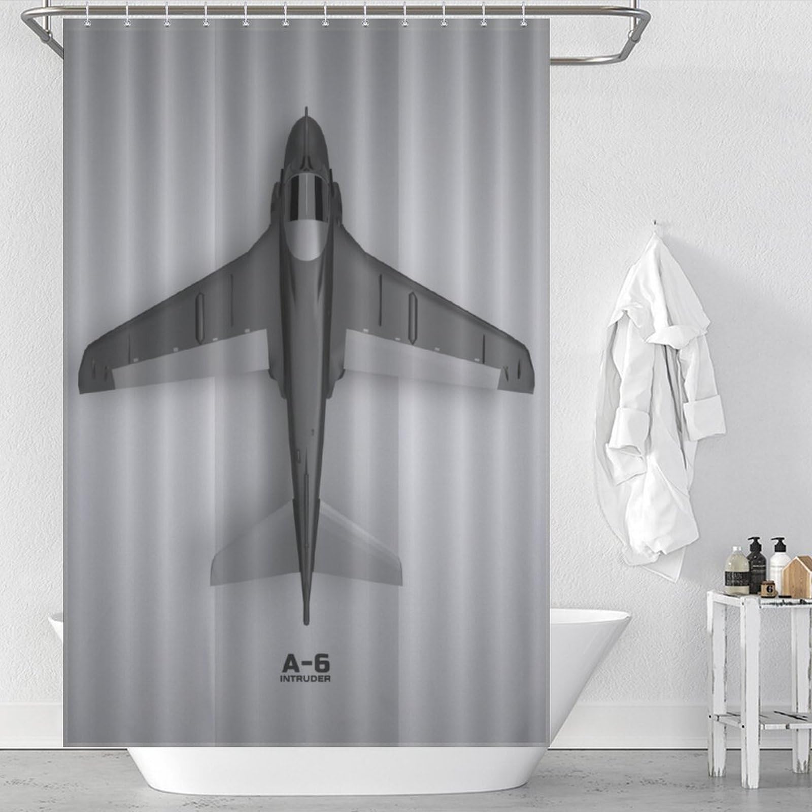 Rideau de douche Grumman A6 Intruder lavable pour éviter les éclaboussures