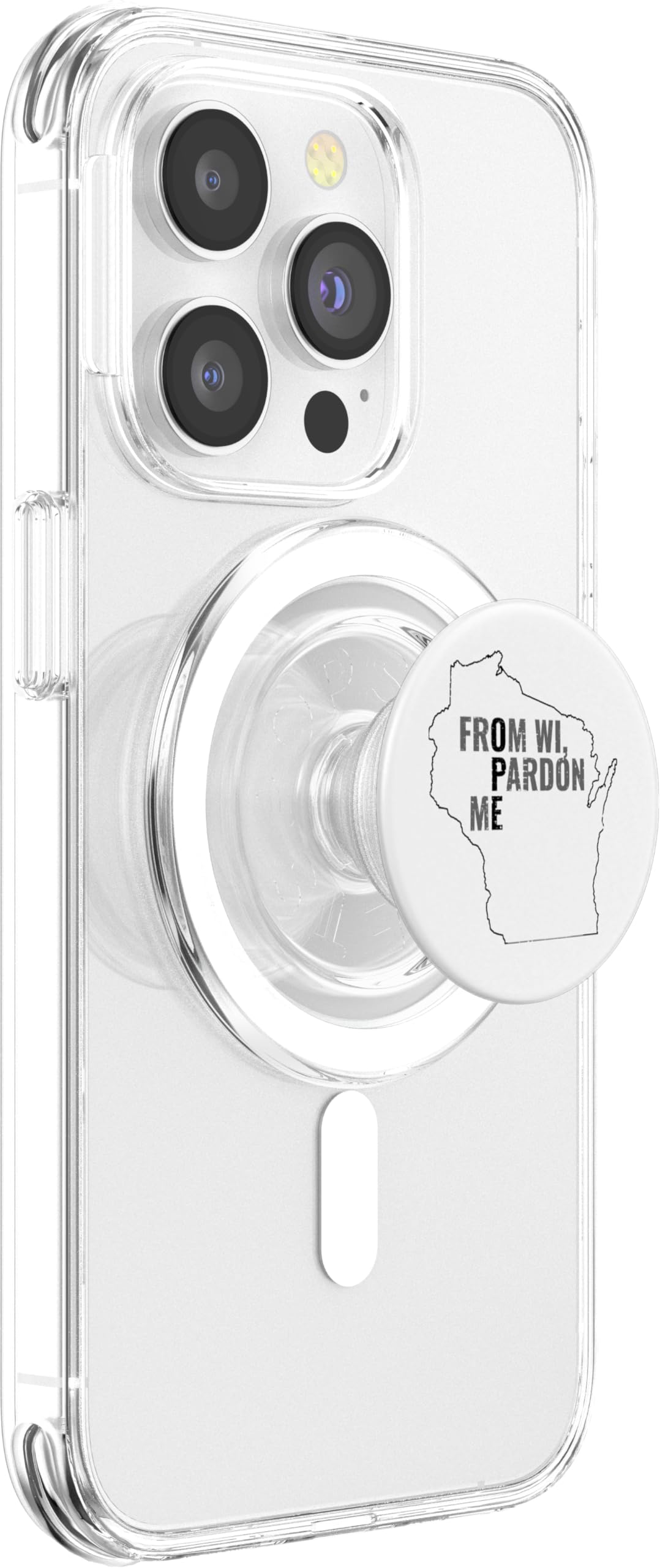 Funny Midwest Ope Wisconsin Open Just Gonna Sneak Past Ya PopSockets PopGrip for MagSafe, Clear - Image 4