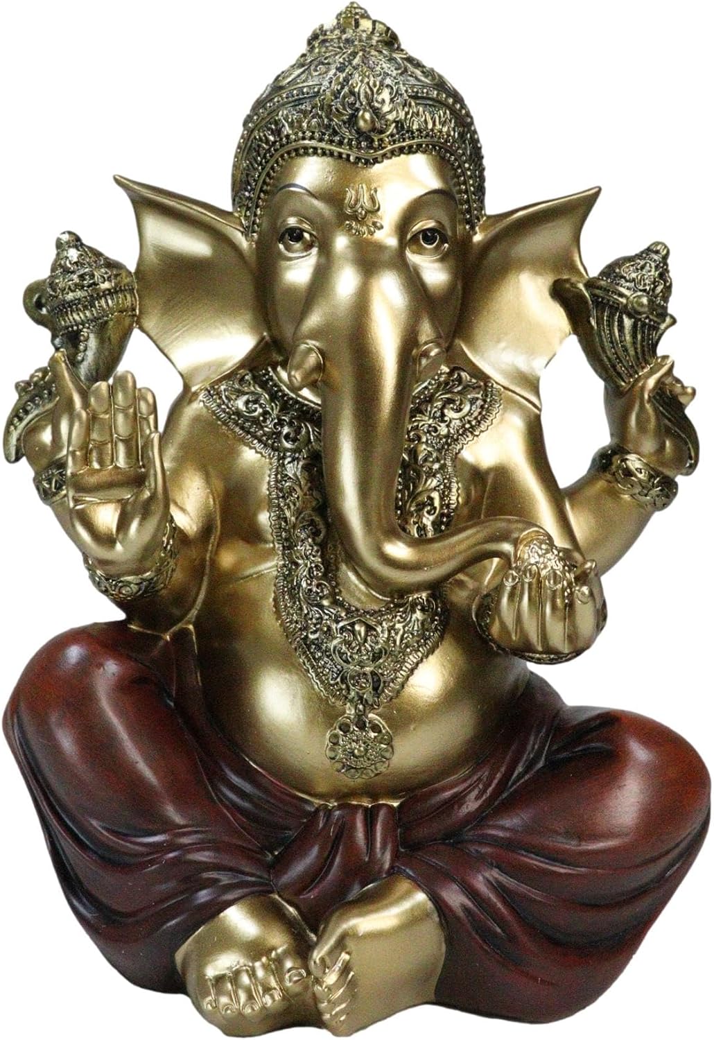 Ebros Gift Hindu Elephant God Ganesha Ceremonial Ganapati Seated Figurine Patron of Success Arts and Wisdom Hinduism Vastu Altar Decorative Accent